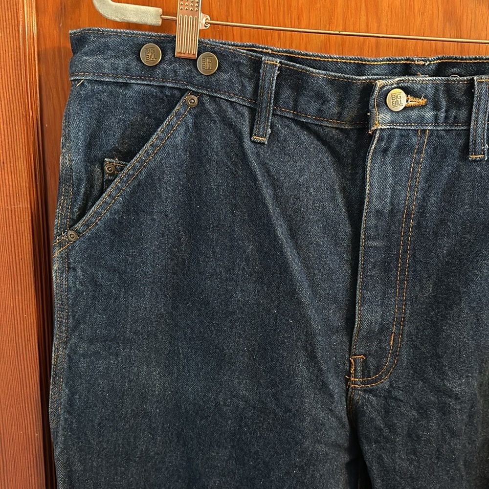 💜💜 BIG BILL Heavy Duty Denim Jean’s Men’s Size 40X30 - Picture 9 of 10